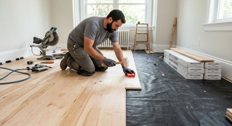 Birch Floor Installation in Woodbridge, VA