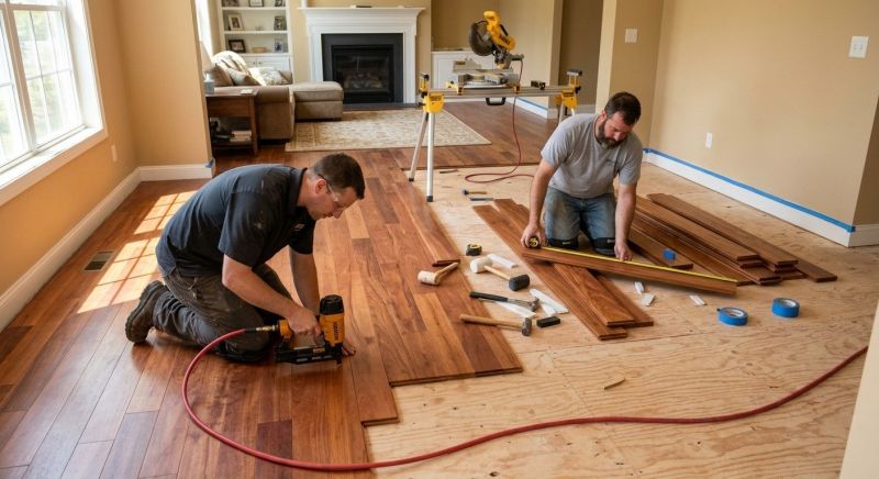 Cherry Floor Installation in Arlington, VA