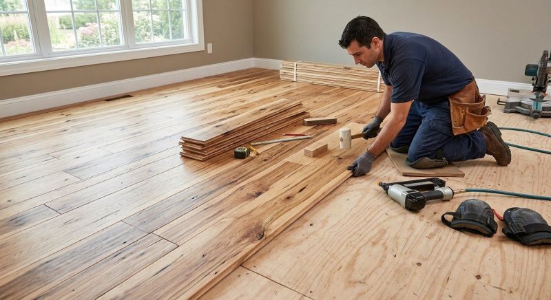 Hickory Floor Installation in Woodbridge, VA