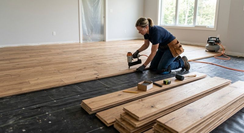 Wide Plank Floor Installation in Woodbridge, VA