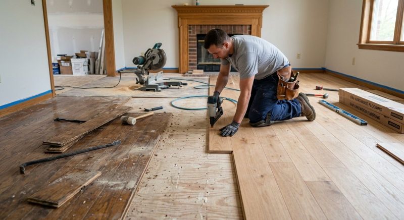 Wood Floor Replacement in Lorton, VA